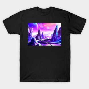 Alien Landscape Fantasy T-Shirt